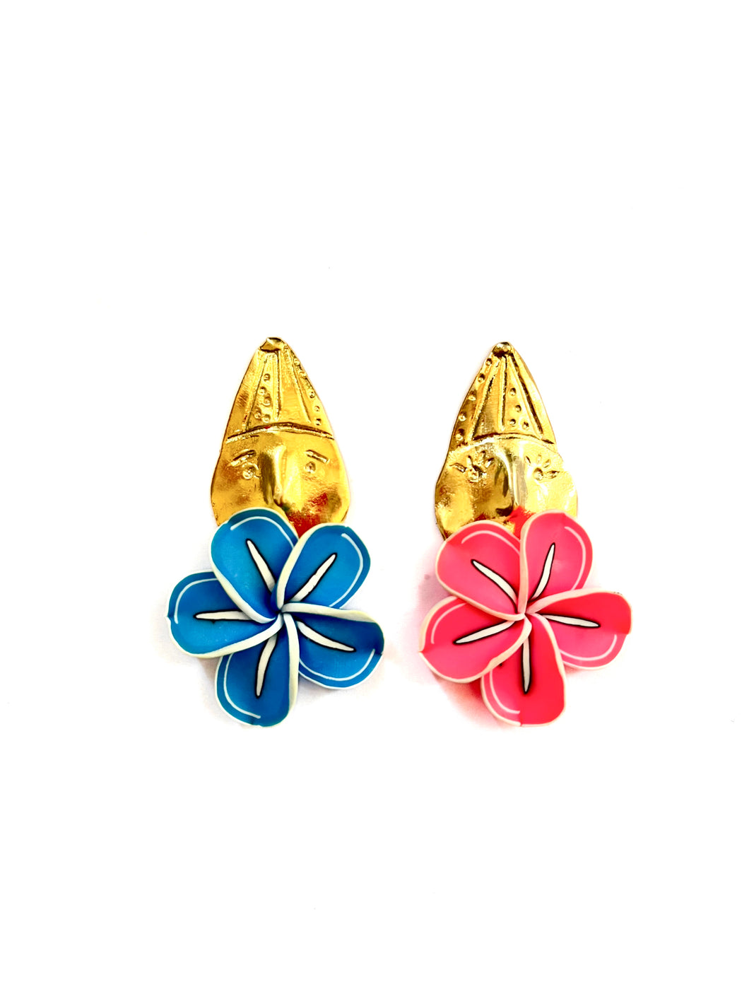 Golden Clowns and Flowers