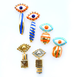 Golden & Silver Eyes and Striped Cubes